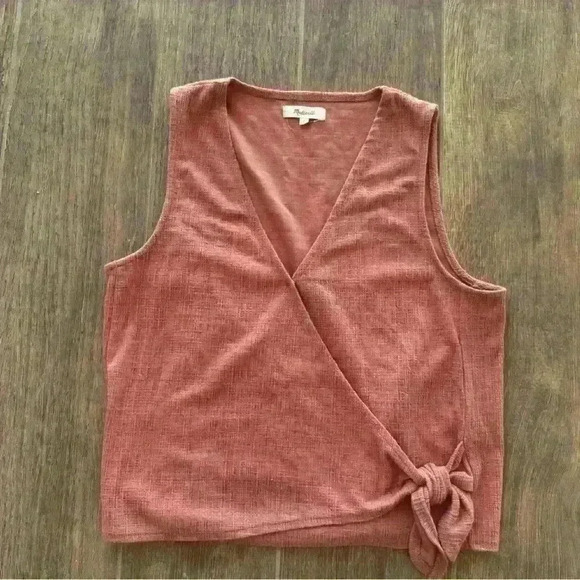 MADEWELL Texture & Thread Wrap-Tie Tank Top Style: L8969 Sz M Side Tie office - Picture 2 of 9